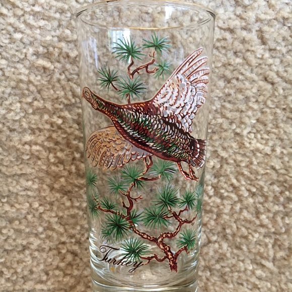 RARE! Vintage (Set of 8) Wild Fowl Glasses - Picture 4 of 9